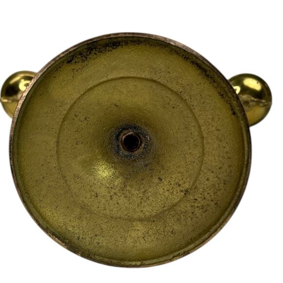 Vintage Solid Brass 3-Arm Candelabra Made in Japan Hollywood Regency - Picture 9 of 10